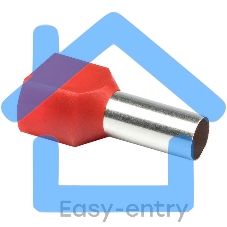 Наконечник штыревой втулочный изол. НШвИ(2) 10.0-14 (уп.50шт) EKF nhvi2-10.0-14