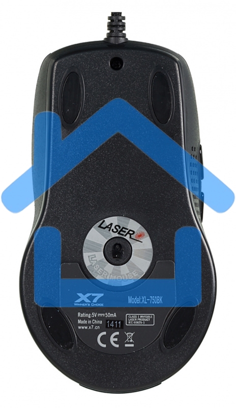 Мышь проводная A4Tech XL-750BK черный, 3600 dpi, USB, кнопки - 7