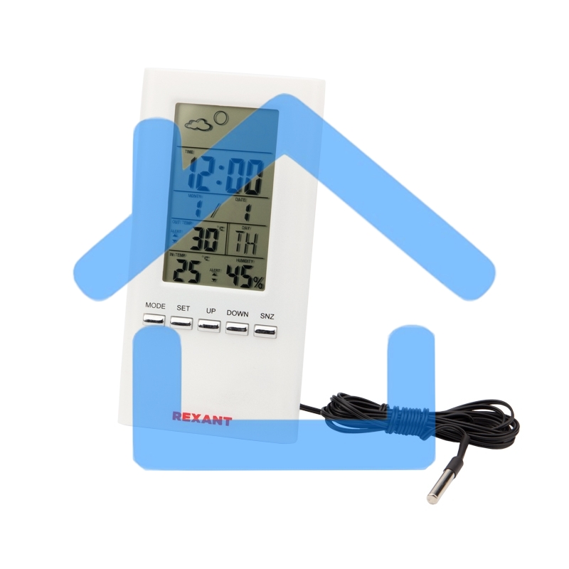 Метеостанция комнатно-уличная Rexant S3331SC с проводным датчиком
