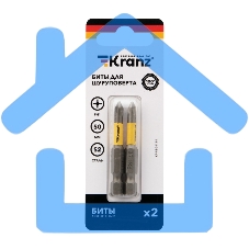 Бита для шуруповерта KRANZ PH1х50 мм (2 шт./уп.)