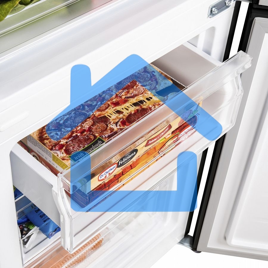 Холодильник Maunfeld MFF176SFSB черный двухкамерный 188/75л морозилка снизу, ручная разморозка