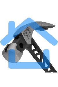 Молоток-гвоздодер Denzel 450 г, цельнокованый, боек с магнитом, двухкомп. обрезин. рук-ка