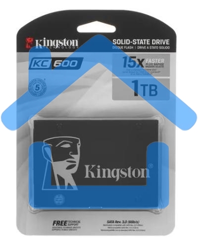 Накопитель SSD Kingston KC600, 1Tb, SATA III, 2.5