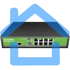 Коммутатор Digma DSP708G-2S-T135 (L2+) 8x1Gbит/с 2SFP 8PoE 8PoE+ 135W управляемый