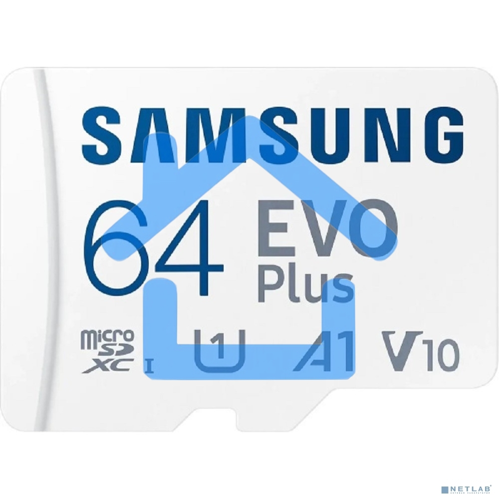 Флеш карта microSD 64Gb SAMSUNG EVO PLUS microSDXC Class 10, UHS-I, (SD адаптер) 130MB/s