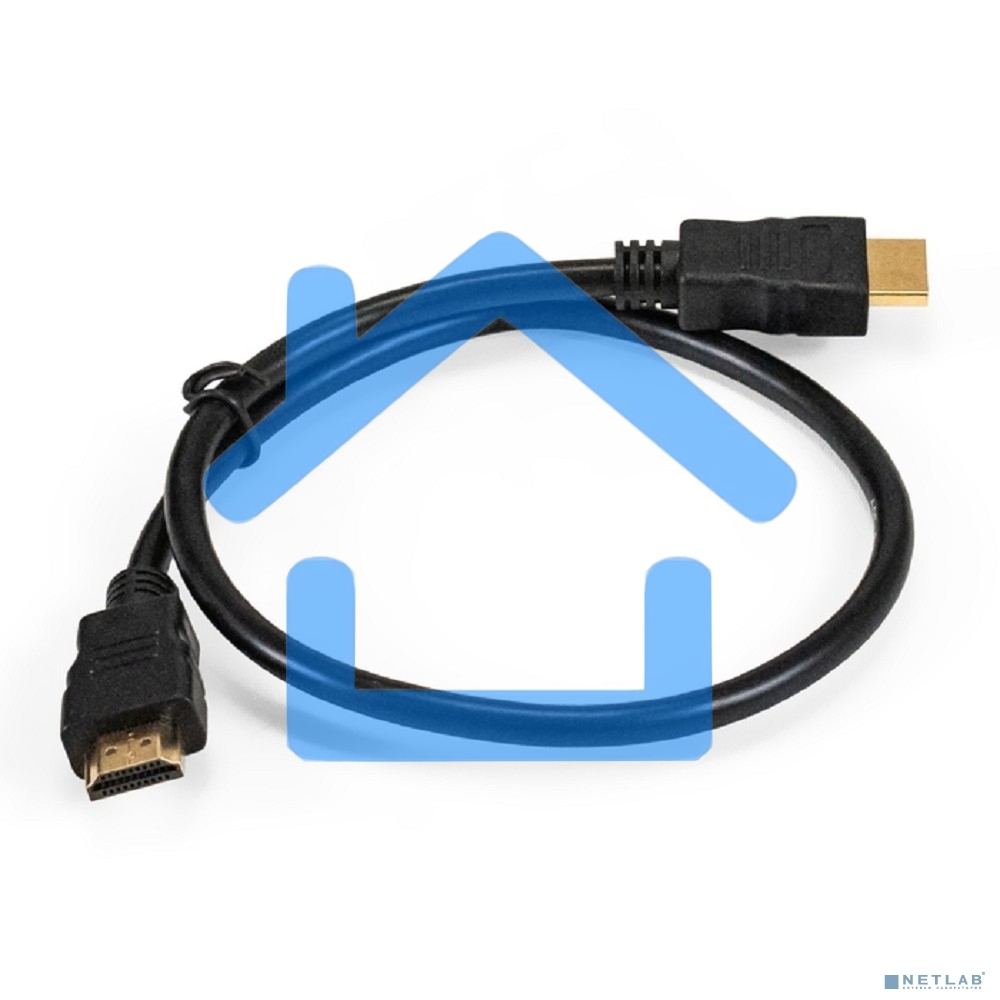Кабель HDMI ExeGate EX-CC-HDMI-0.5 (19M/19M, 0,5м, v1.4b, позолоченные контакты)