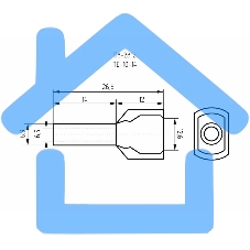 Наконечник штыревой втулочный изолированный F-14 мм 2х10 мм² (НШВи(2) 10-14/ Ги2 10-14) красный Rexant