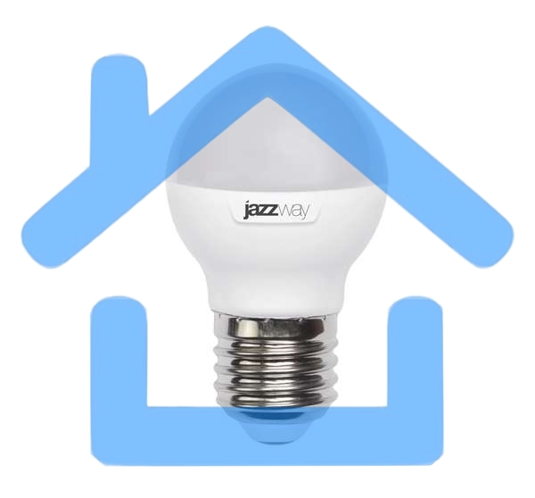 Лампа светодиодная PLED-SP G45 9Вт шар 5000К холод. бел. E27 820лм 230В JazzWay 2859662A