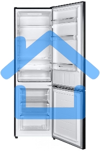 Холодильник Maunfeld MFF176SFSB черный двухкамерный 188/75л морозилка снизу, ручная разморозка