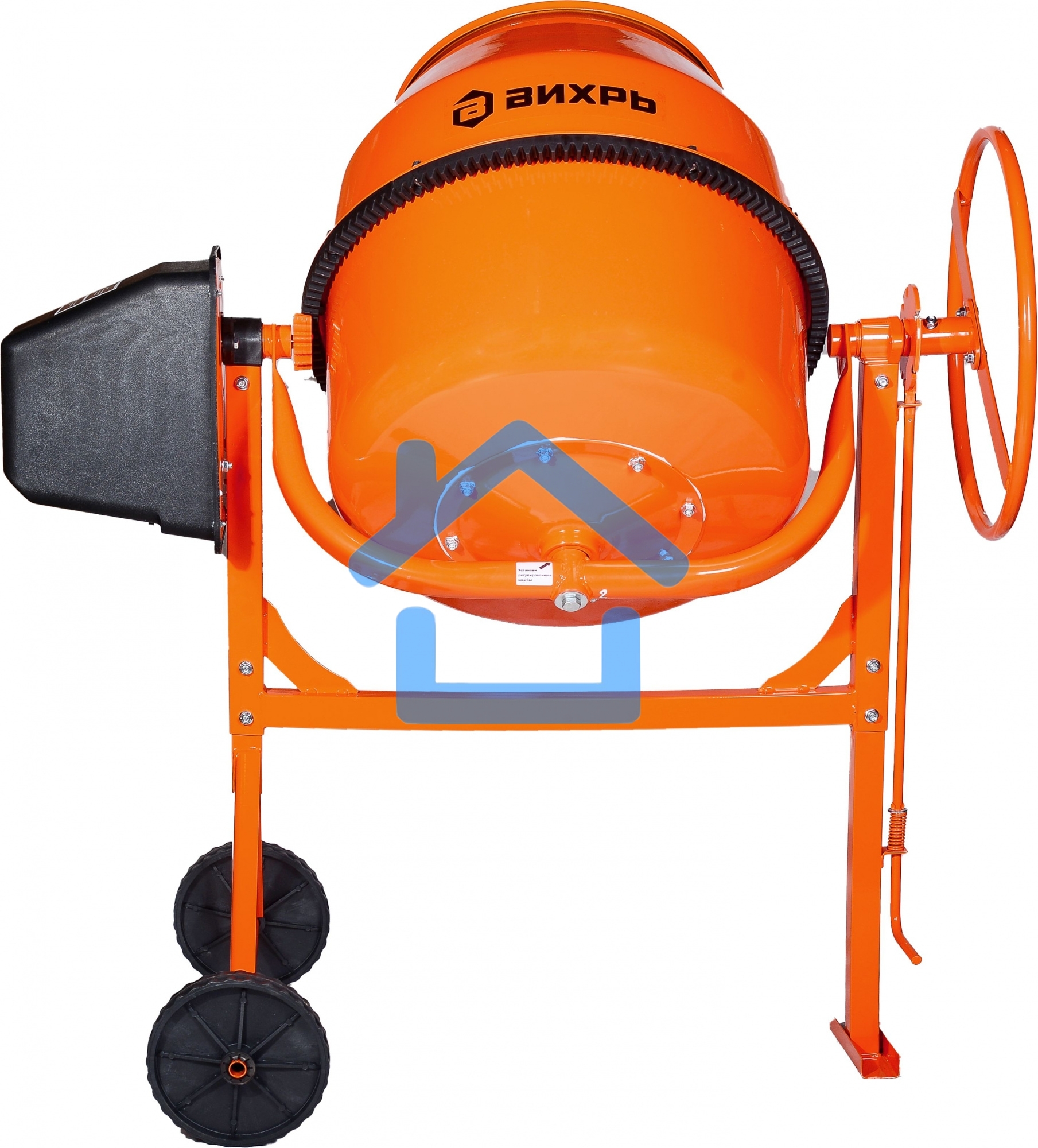 Бетономешалка Вихрь БМ-18АП (74/1/19) 800 Вт, 180 л, полиамидный венец, 32 об/мин
