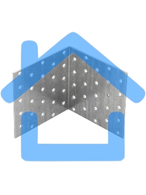 Крепежный уголок равносторонний, KUR 100x100x100 мм, Россия Сибртех