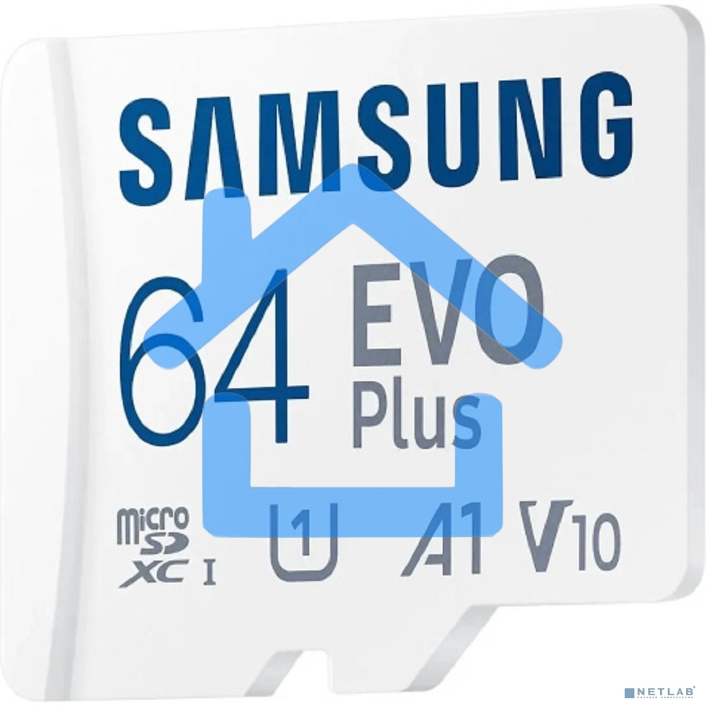 Флеш карта microSD 64Gb SAMSUNG EVO PLUS microSDXC Class 10, UHS-I, (SD адаптер) 130MB/s