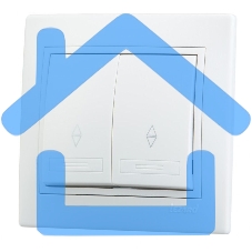 Выключатель LEZARD 701-0202-106серия скр.проводки Мира проходной двойной белый