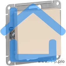 ВЫКЛЮЧАТЕЛЬ 1-клавишный, сх.1, 10АХ, механизм, БЕЖЕВЫЙ