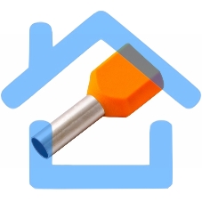 Наконечник штыревой втулочный изолированный F-12 мм 2х4 мм² (НШВи(2) 4.0-12/НГи2 4,0-12) оранжевый Rexant