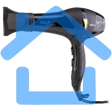 Фен для волос профессиональный Galaxy Line GL 4317, черный, 2200 Вт, АС мотор, 2 скоростных режима, 3 температурных режима, защита мотора от перегрева, защитная сетка, подвесная петля,насадка-концентратор