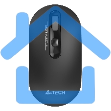 Мышь беспроводная A4Tech Fstyler FG20 серый, 2000 dpi, радиоканал, USB, кнопки - 4