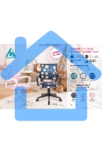 Кресло детское Бюрократ BUROKIDS 1 черный космонавт крестовина пластик