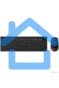 Комплект беспроводной Genius Smart KM-8230 черный, клавиатура+мышь, USB, 1 мини-ресивер на оба устройства. Клавиатура: 104 клавиши кнопка SmartGenius, клавиши т