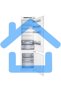 Встраиваемый холодильник Maunfeld MBF193SLFWGR Inverter белый двухкамерный 229/76 л морозилка снизу