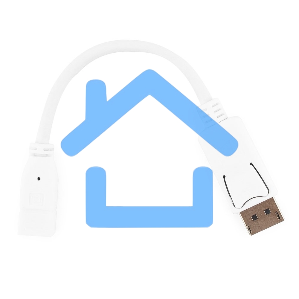 Переходник miniDisplayPort - DisplayPort, Cablexpert A-mDPF-DPM-001-W, 20F/20M, длина 16см, белый, пакет