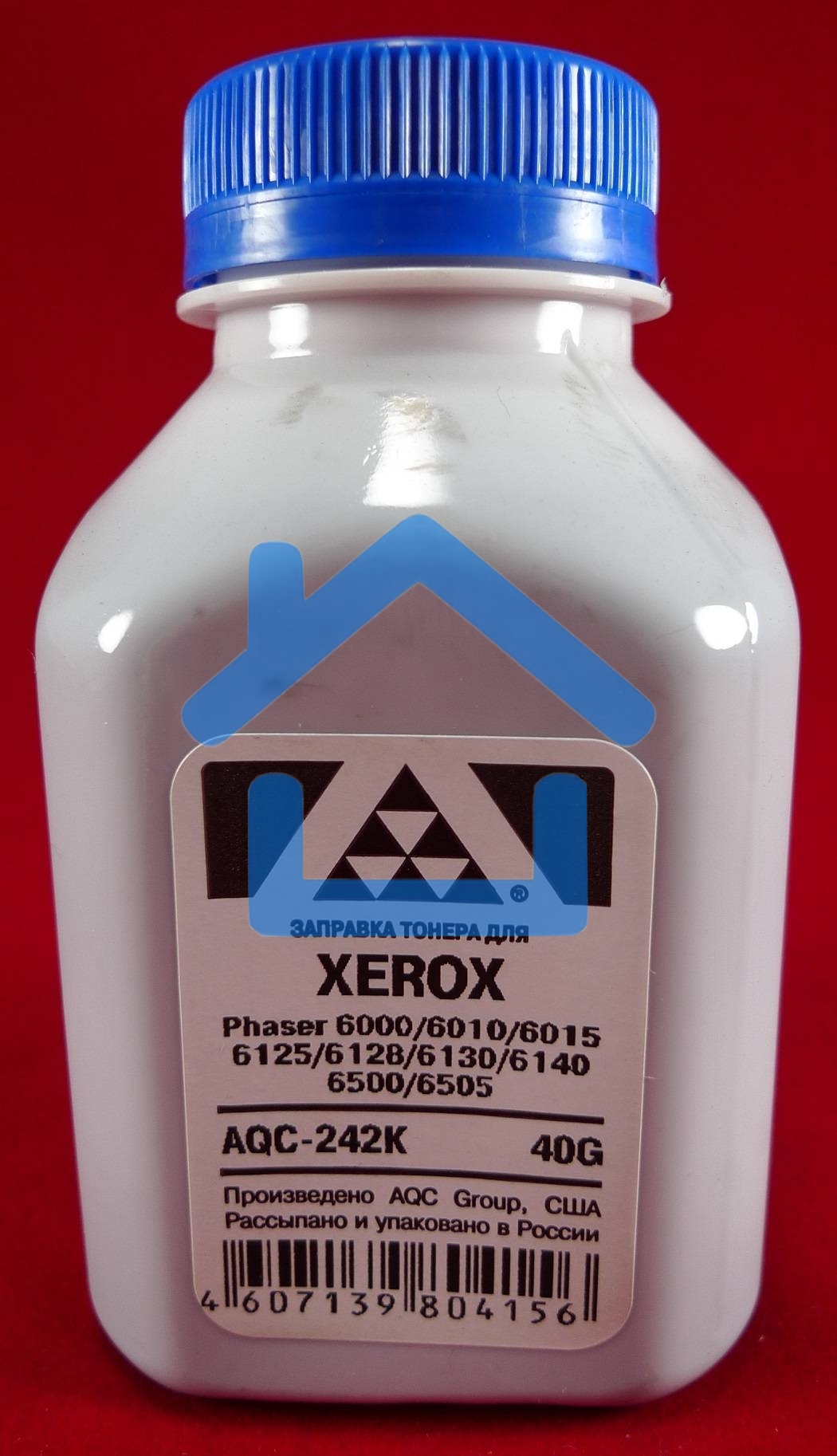Тонер XEROX Phaser 6000/6010/6015/6125/6128/6130/6140/6500/6505 черный, (фл.40г.) AQC фас. России