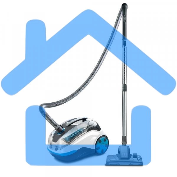 Пылесос Thomas DryBOX+AquaBOX Parkett белый/синий, 325/1700Вт, уборка сухая, пылесборник контейнер 2.6 л