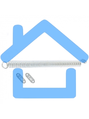 Пружина дверная D-30 мм, L-300 мм, цинк, (Металлист) Россия