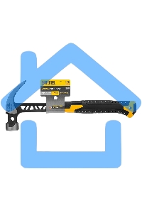 Молоток-гвоздодер Denzel 450 г, цельнокованый, боек с магнитом, двухкомп. обрезин. рук-ка