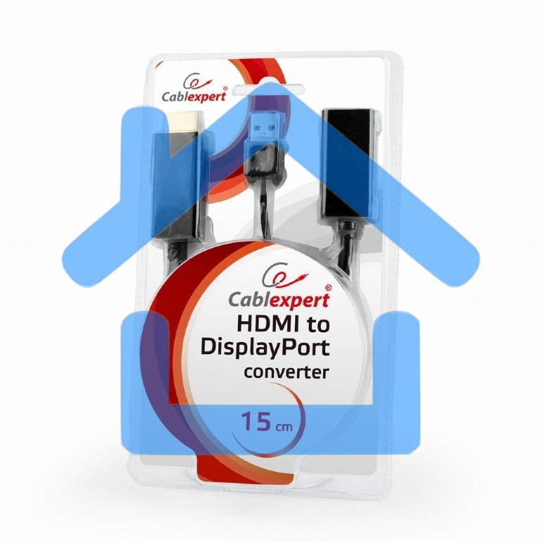 Конвертер HDMI->DisplayPort, Cablexpert DSC-HDMI-DP, HD19M+USBxHD20F, черный