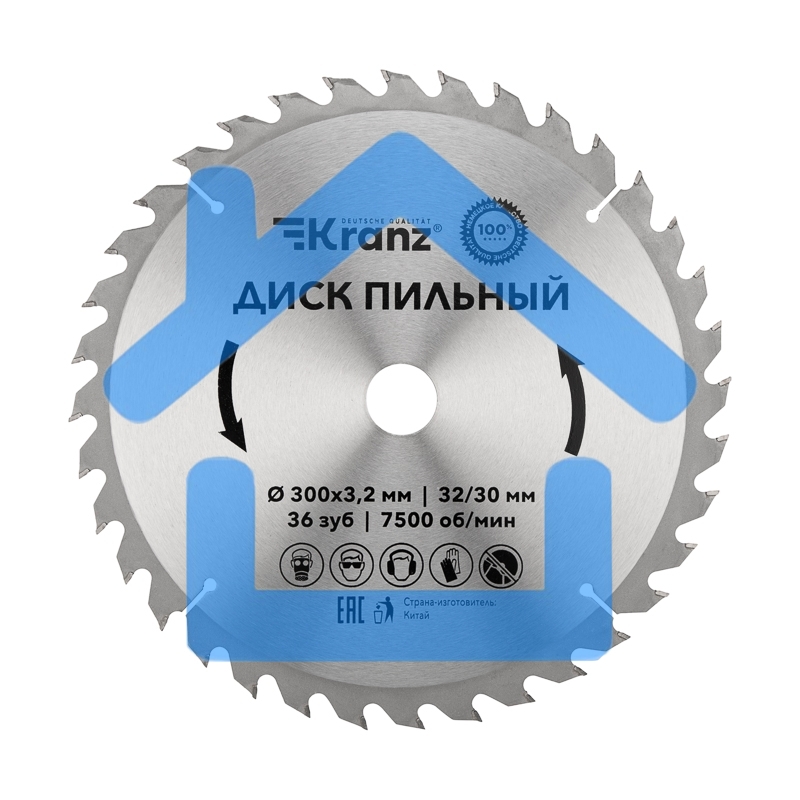 Диск пильный 300 мм х 36 зуб х 32/30 мм Kranz