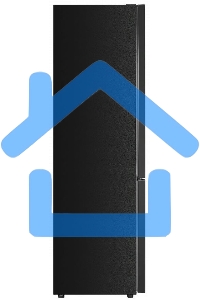 Холодильник Maunfeld MFF176SFSB черный двухкамерный 188/75л морозилка снизу, ручная разморозка