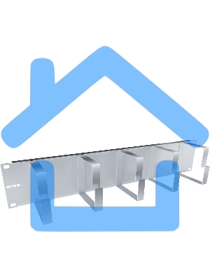 Кабельный органайзер Горизонтальный NTSS NTSS-HORG-2U-5(85) односторонний кольца 2U шир.:19