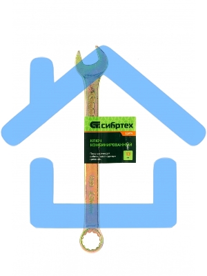 Ключ комбинированный, 13 мм, желтый цинк Сибртех