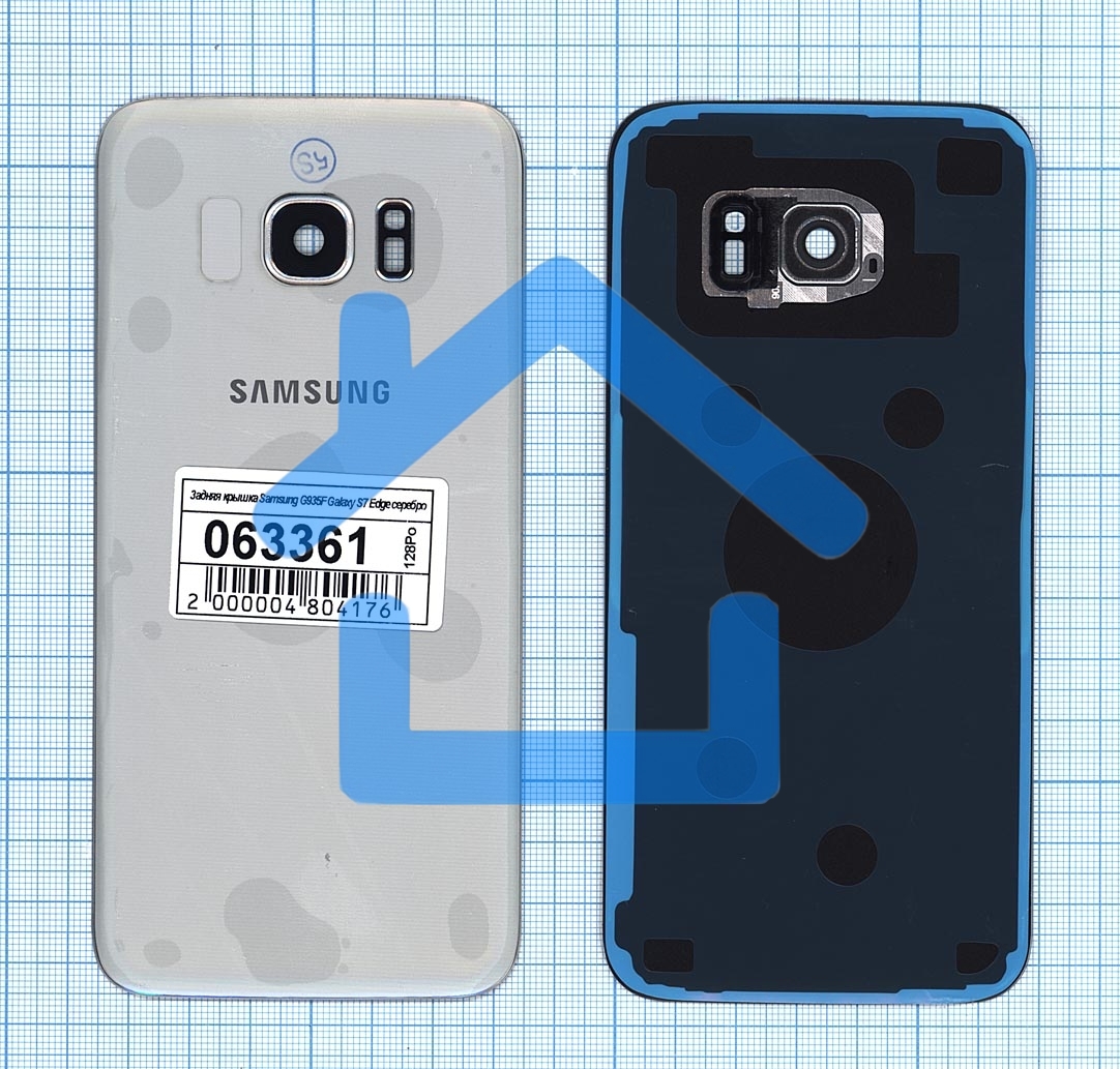 Задняя крышка для Samsung G935F Galaxy S7 Edge серебристая