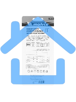 Набор сверл Matrix универсальных, 4-10мм, 5 шт