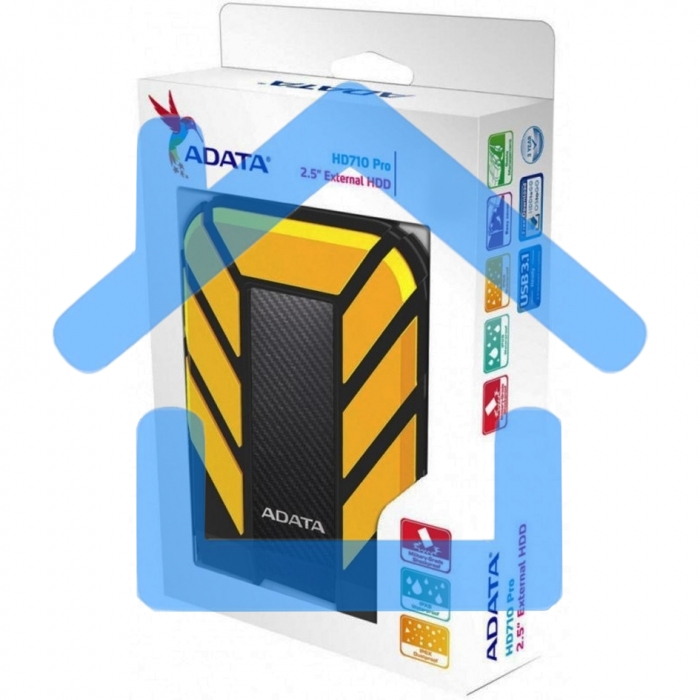 Внешний жесткий диск ADATA 1Tb ADATA HD710 Pro AHD710P-1TU31-CYL USB 3.1, желтый Retail