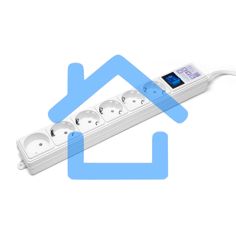 Сетевой фильтр Power Cube 1,9 м 6 розеток (белый) 16B/3,5кВт