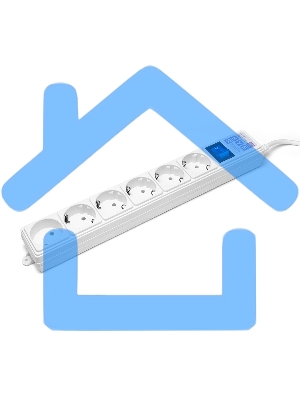 Сетевой фильтр Power Cube 1,9 м 6 розеток (белый) 16B/3,5кВт