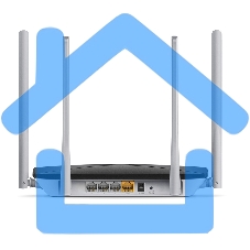 Беспроводный маршрутизатор Mercusys AC12, Dual Band, (867Мбит/с на 5 ГГц + 300Мбит/с на 2,4 ГГц)4 порта 100 Мбит/с, 4 фиксированных антенны