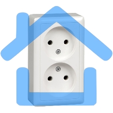 Розетка 2-м ОП Хит 16А IP21 без заземл. без защ. шторок с изолир. пласт. белый SchE RA16-237I-B Розетка 2-м ОП Хит 16А IP21 без заземл. без защ. шторок с изолир. пласт. белый SchE RA16-237I-B