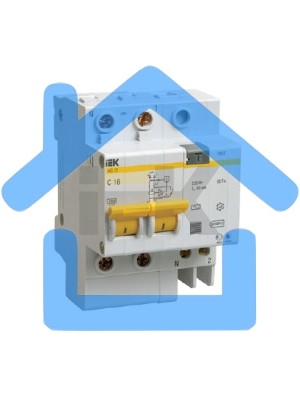 Выключатель автоматический дифференциального тока 2п C 40А 30мА тип AC 4.5кА АД-12 ИЭК MAD10-2-040-C-030