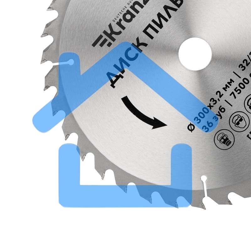 Диск пильный 300 мм х 36 зуб х 32/30 мм Kranz