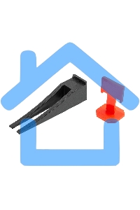 Система выравнивания плитки (СВП), комплект: зажимы, клинья (50/50 шт), упаковка ведро Сибртех