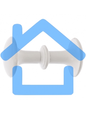 Ручка-кнопка РК1 пласт., белая, 5шт. (Металлист) Россия