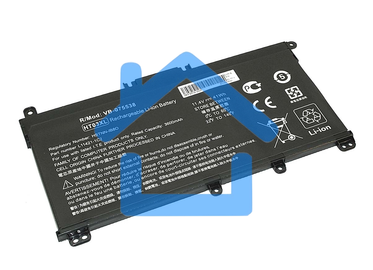 Аккумуляторная батарея для ноутбука HP 250 G7 (HT03-3S1P) 11,4V 41Wh OEM черный