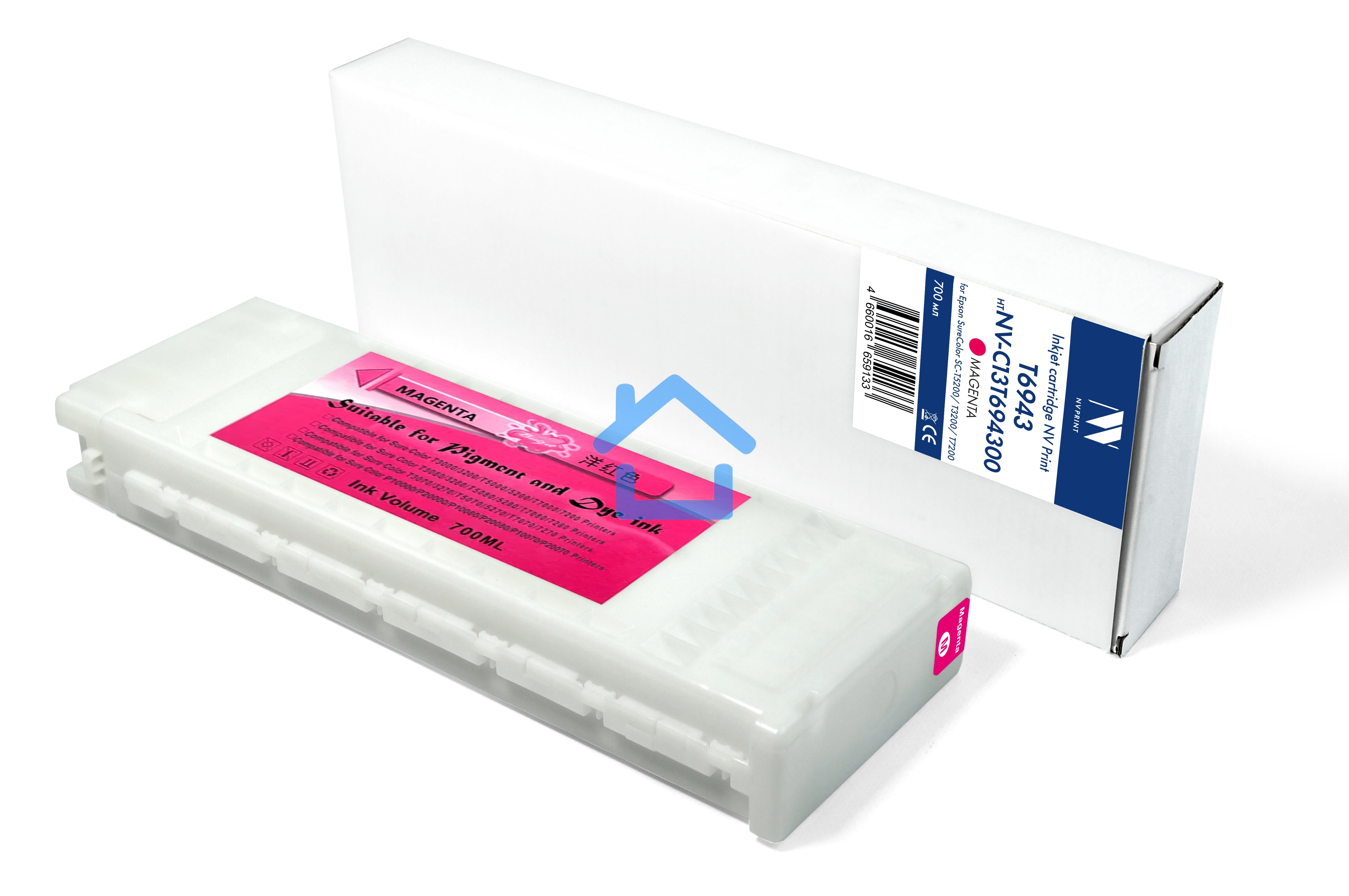 Струйный картридж NVPrint T6943 (NV-C13T694300) Magenta для Epson SureColor SC-T5200/T3200/T7200 (700 мл) совместимый