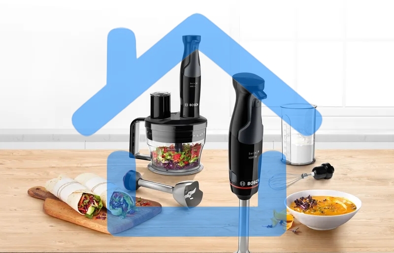 Блендер погружной Bosch MSM4B621, 1000Вт, черный