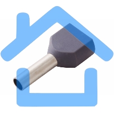 Наконечник штыревой втулочный изолированный F-10 мм 2х2.5 мм² (НШВи(2) 2.5-10/НГи2 2,5-10) серый Rexant