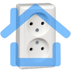 Розетка 2-м ОП Хит 16А IP20 без заземл. без защ. шторок белый SchE RA16-237-B Розетка 2-м ОП Хит 16А IP20 без заземл. без защ. шторок белый SchE RA16-237-B